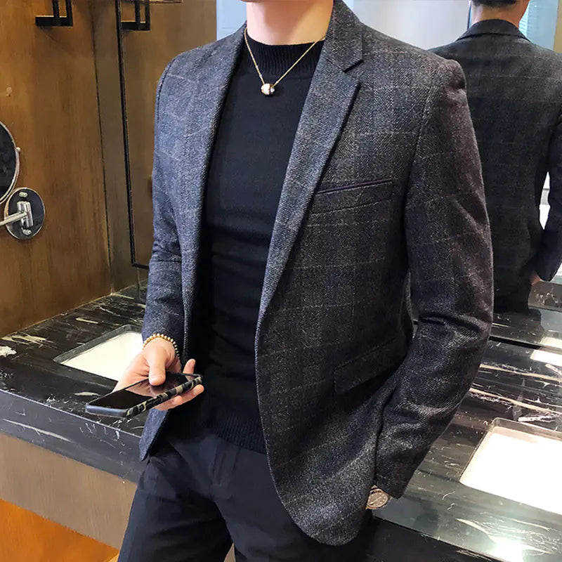 2019 Men's Slim Fit Casual Blazer in Korean Style