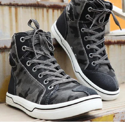 Men's Summer Motorcycle Casual Riding Short Boots