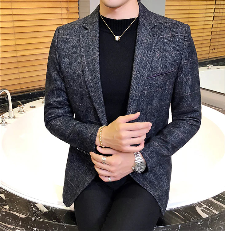 2019 Men's Slim Fit Casual Blazer in Korean Style