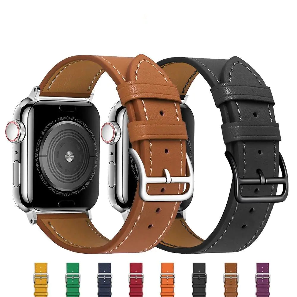Apple Watch 9 Hermes Leather Band for iWatch 8