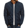 CupoJito Quilted Bomber Jacket Mens Bomber Jackets Diamond Winter Fall Coats Navy Blue XXL