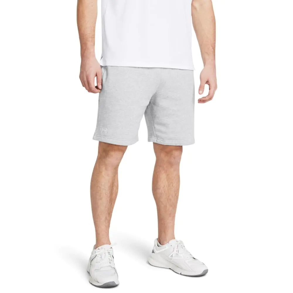 Under Armour Mens Rival Fleece Shorts (011) Mod Gray Light Heather / / White 3X-Large Tall