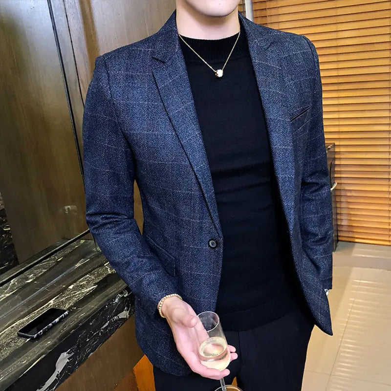 2019 Men's Slim Fit Casual Blazer in Korean Style