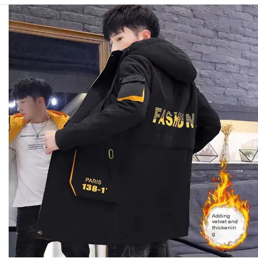 Men's Plus Size Waterproof Hooded Winter Parka Jacket