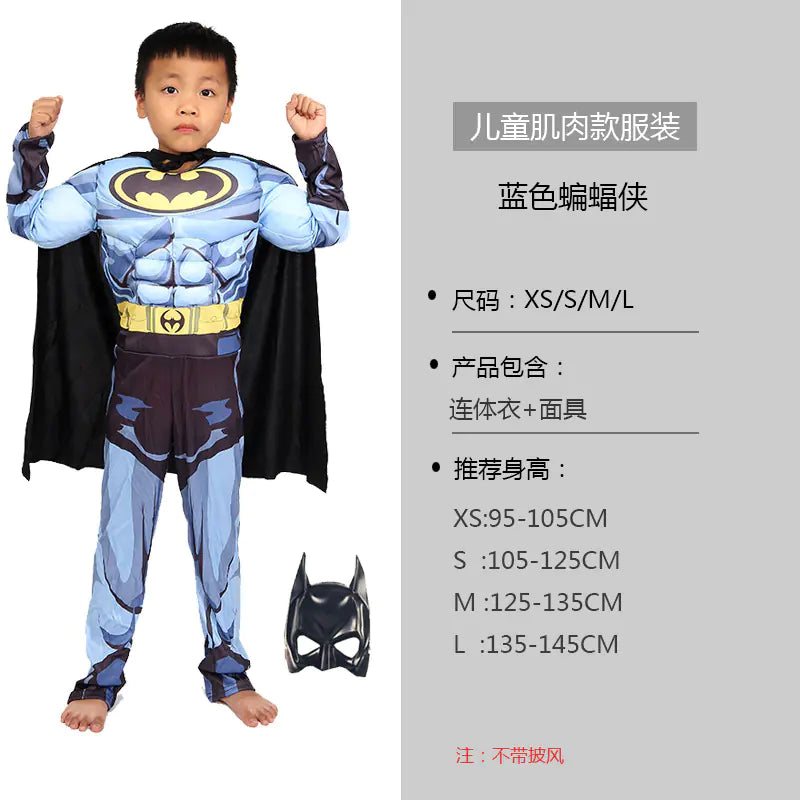 Cosplay Costume Set: Captain America, Hulk, Iron Man, Batman, Spider-Man, Flash