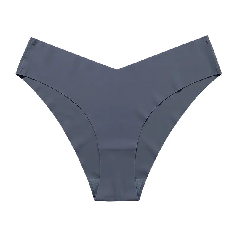Plus Size Seamless Ice Silk Women's V-Waist Briefs