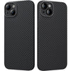memumi Real Aramid Fiber for iPhone 15 Thin Case Sturdy Durable 0.5 mm Slim Fit for iPhone 15 Carbon Fiber Case [Camera Full Protection] with Military-Grade Drop Protection Black