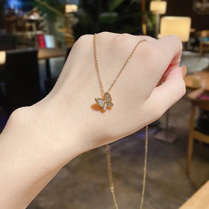 Minimalist Titanium Steel Pearl Heart Pendant Necklace