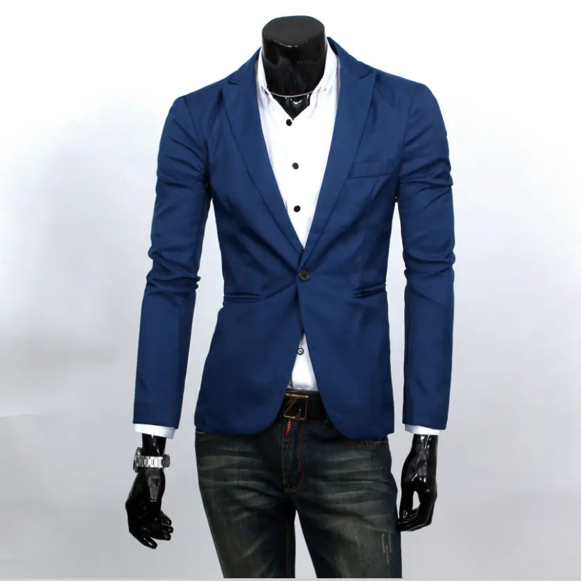 Men's Korean Slim Fit Blazer Casual Jacket