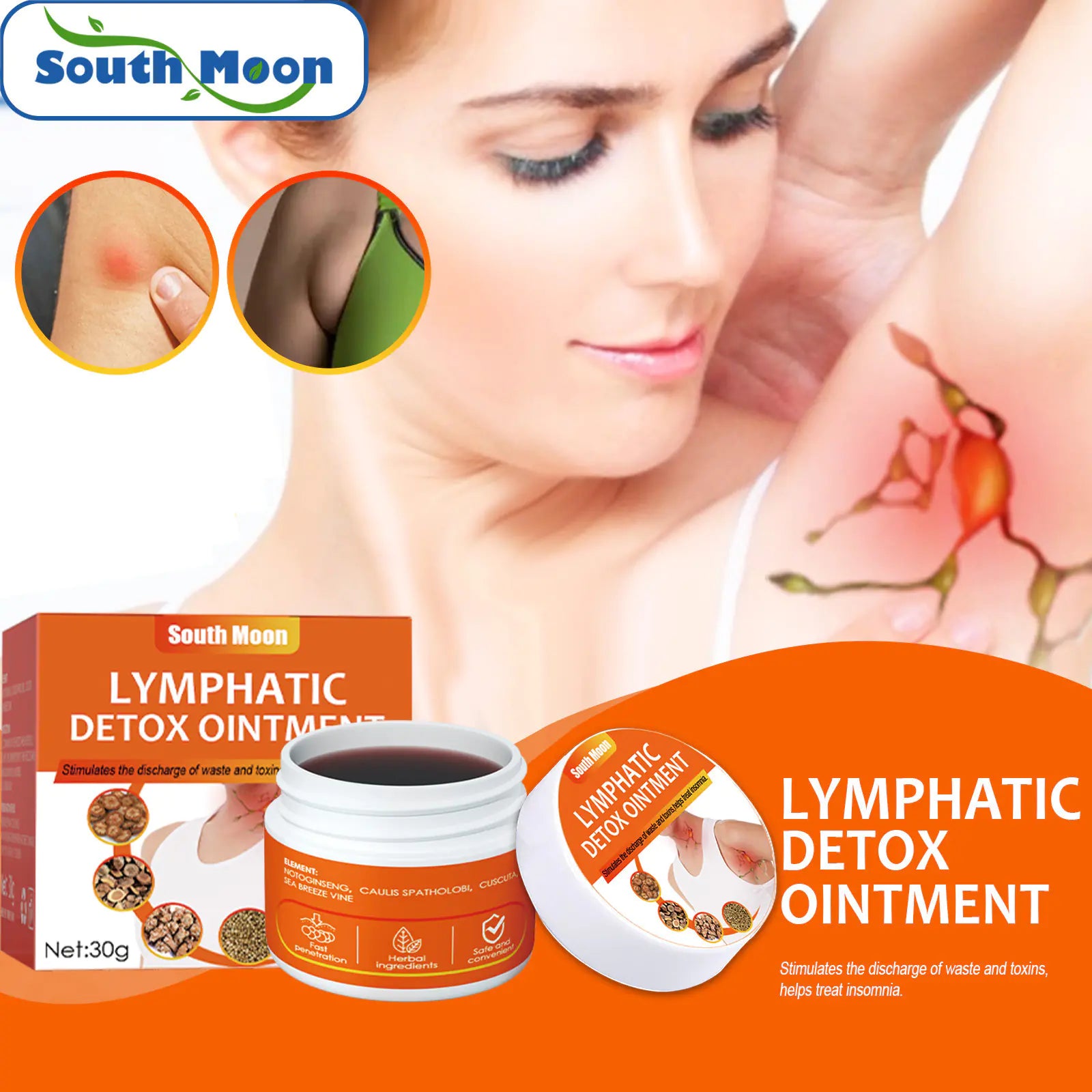 South Moon Lymphatic Care Cream for Neck and Underarm