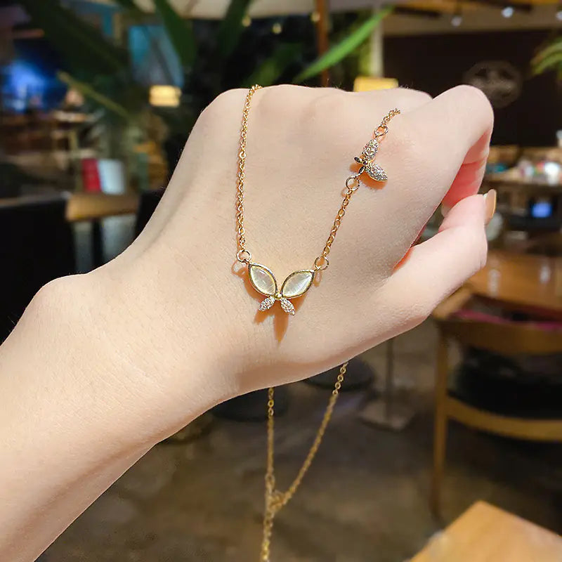 Minimalist Titanium Steel Pearl Heart Pendant Necklace