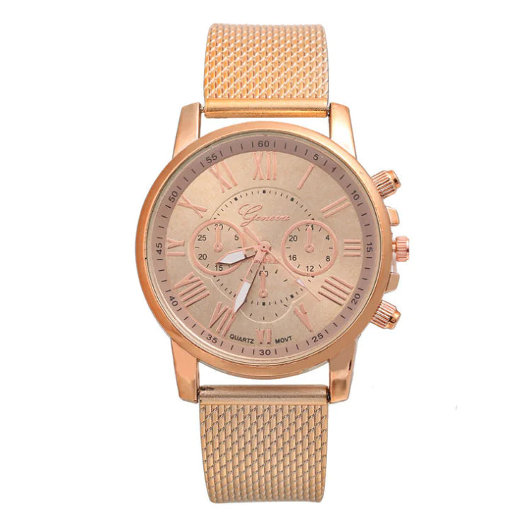 Multicolor PVC Bracelet Quartz Watch with Roman Numerals