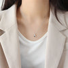 Korean S925 Silver Necklace with Minimalist Drop Pendant