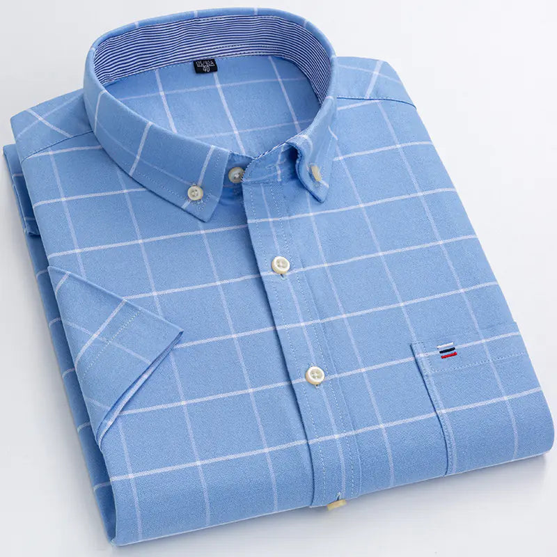 2023 Men's Casual Slim-Fit Short Sleeve Shirt