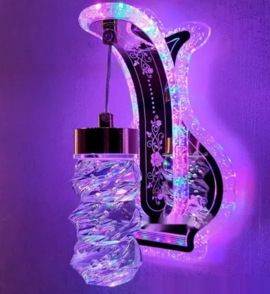 Oval Acrylic Crystal Hanging Wall Lamp