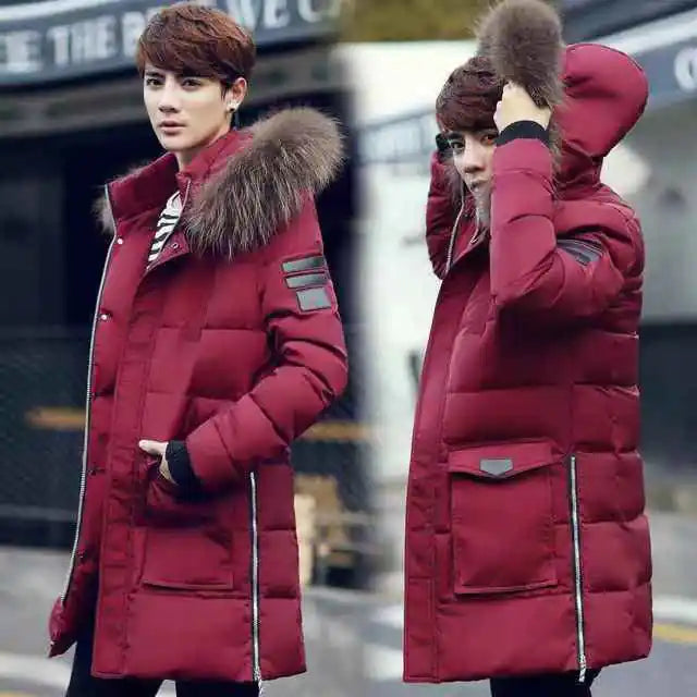 Men's Plus Size Waterproof Hooded Winter Parka Jacket