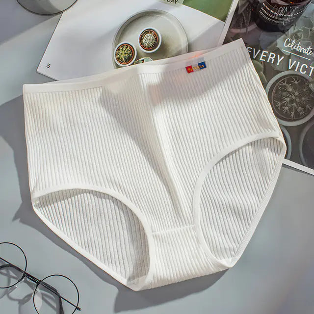 Plus Size Women's High Waist Cotton Seamless Panties