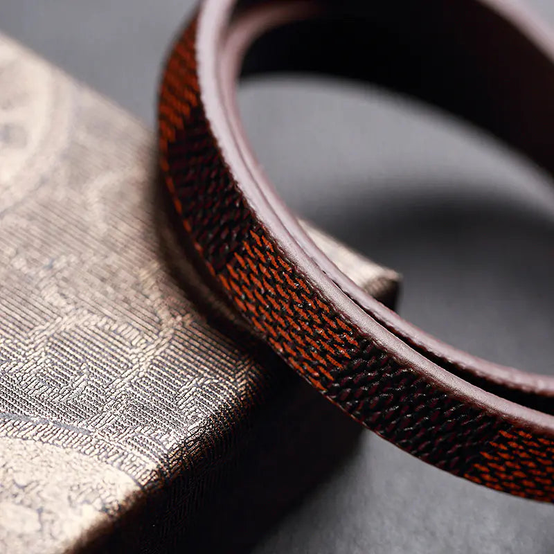 Men's Stainless Steel Leather Bracelet with Magnetic Clasp