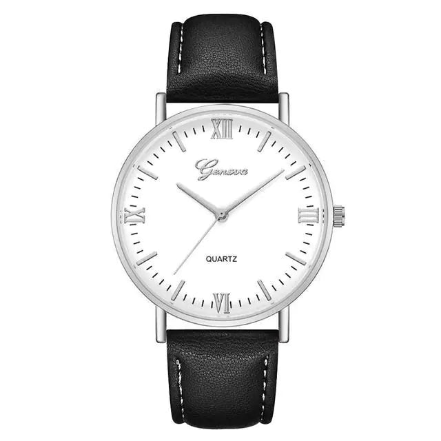 Simple Casual Quartz Watch with Roman Numerals