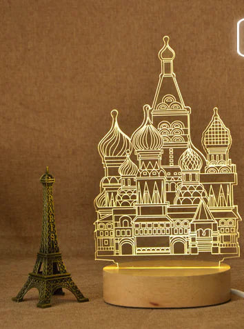 3D Acrylic Christmas Tree Table Lamp for Bedroom