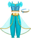 Aolliya Princess Costume for Girls Kids Arabian Princess Fancy Dress Up for Halloween Birthday Cosplay Party Carnival