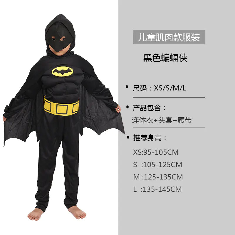 Cosplay Costume Set: Captain America, Hulk, Iron Man, Batman, Spider-Man, Flash