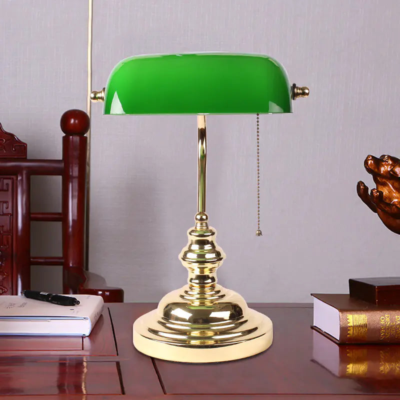 Vintage Bank Table Lamp, Decorative Table Lamp