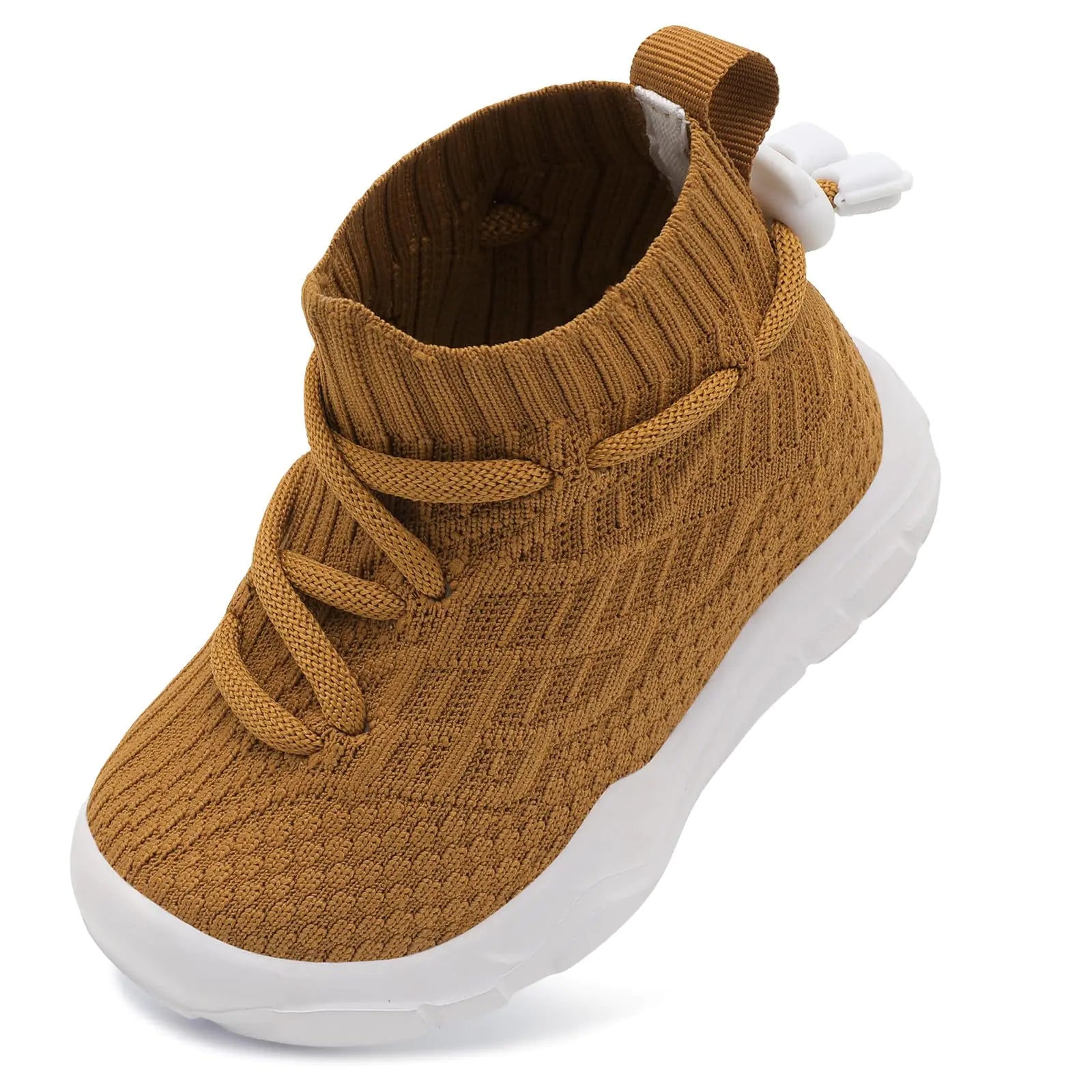 JIASUQI Toddler Shoes for Girls Boys Slip on Shoes Toddler Walking Shoes Wide Shoes Brown Size 5