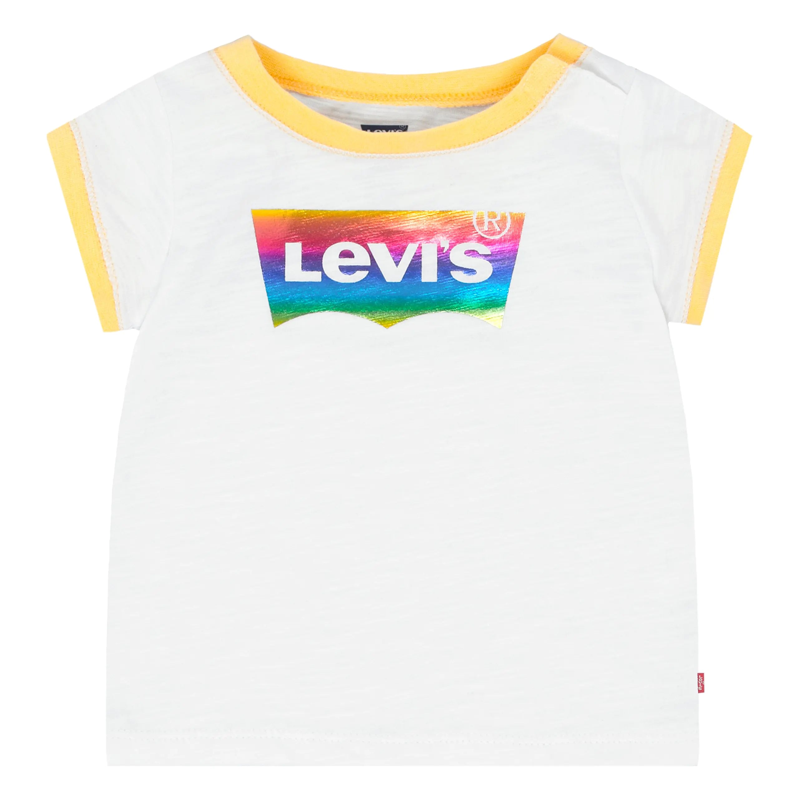 Levis Baby Girls Graphic T-Shirt White Rainbow 6/9M