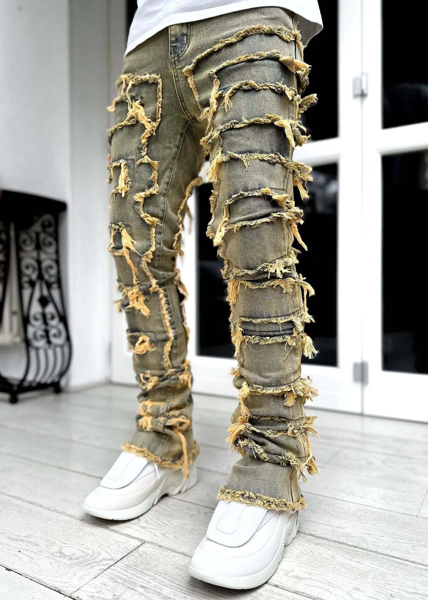 Trendy Men's Stretchy Straight Leg Denim Jeans