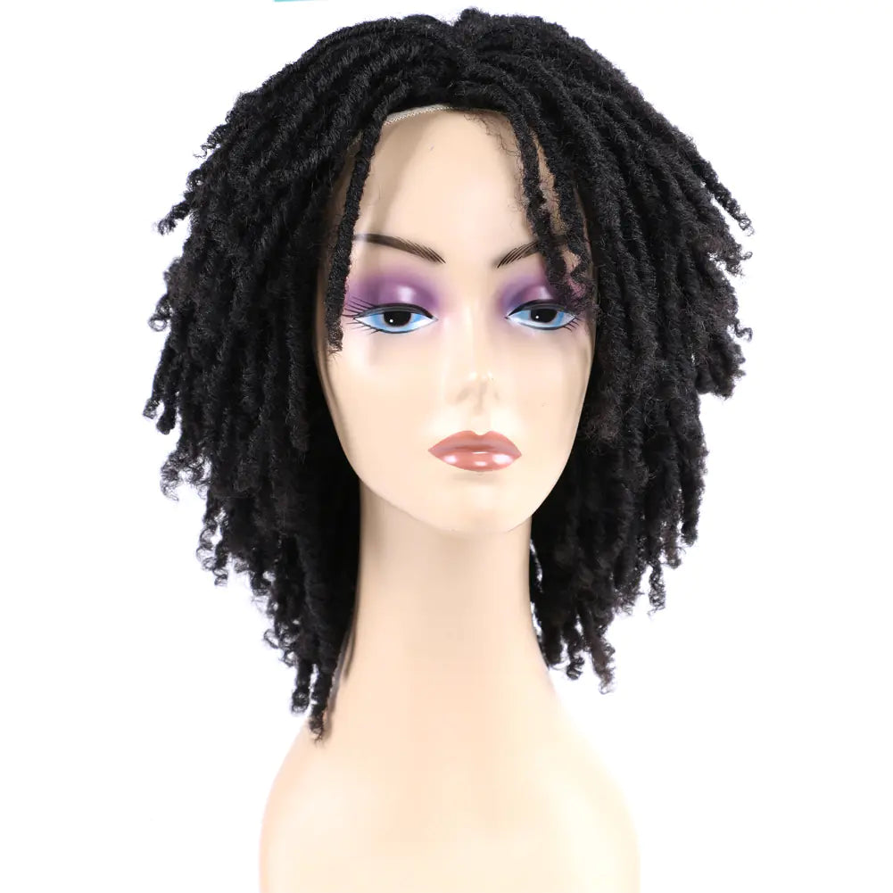 Dirty Braid Wig with Chemical Fiber Headgear