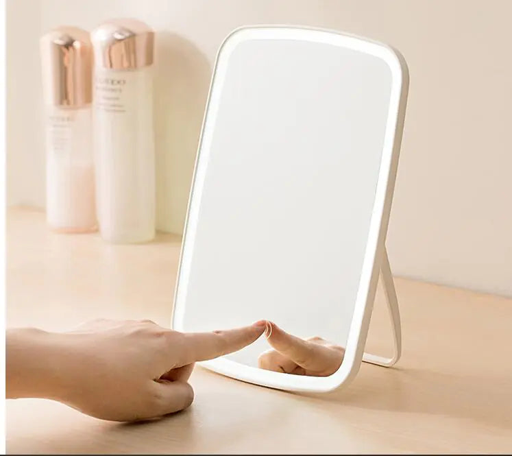 LED Makeup Mirror with Foldable Design and Light