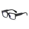 Gleyemor Trendy Blue Light Glasses for Men Women Square Glasses Computer Glasses Fashion Face Glasses (Black)
