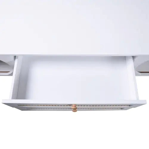 Rattan TV Stand For TVs Up To 75'', Modern Farmhouse Media Console, Entertainment Center With Solid Wood Legs, TV Cabinet For Living Room,Home Theatre